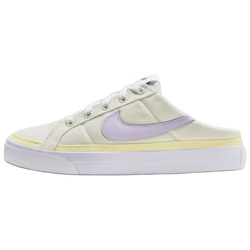WMNS NIKE COURT LEGACY MULE LIGHT YELLOW PURPLE