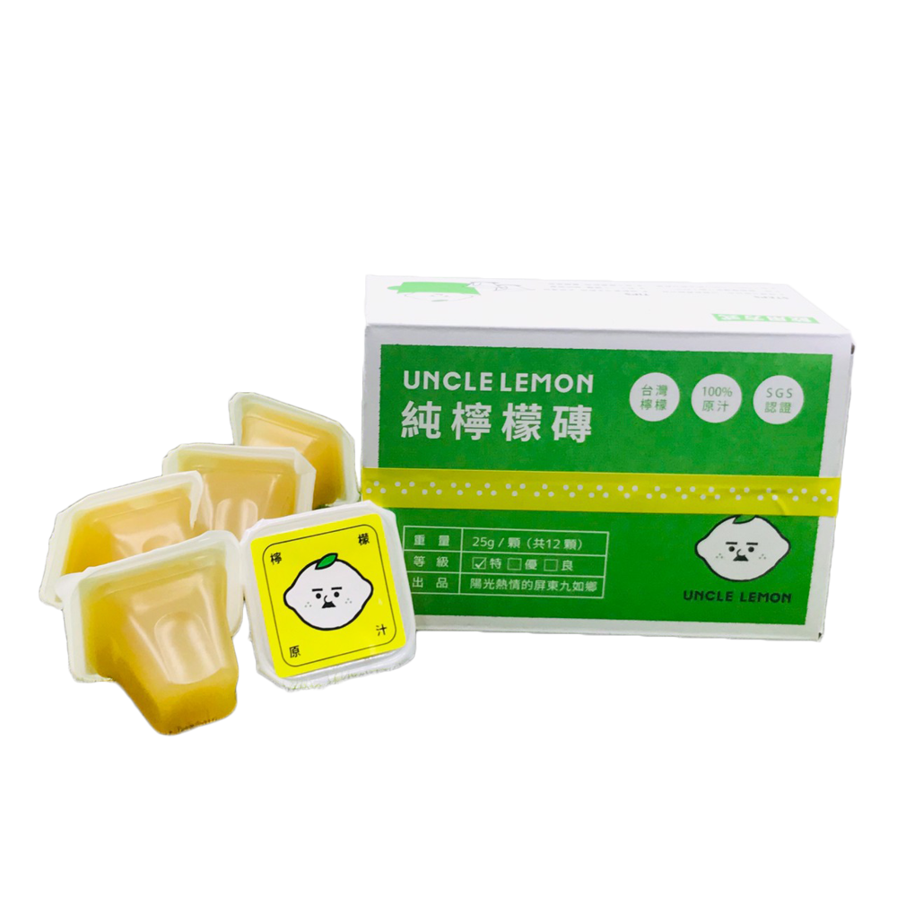 檸檬大叔純檸檬磚 100%檸檬原汁(25gx12個/盒)歐必買obuynow