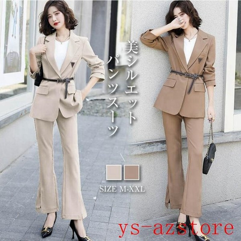 セットアップ レディース スーツ ジャケット 入学式 卒業式 スーツジャケット パンツ オフィス 通勤 春 セレモニースーツ パンツドレス パンツスーツ ベルト付き 通販 Lineポイント最大0 5 Get Lineショッピング