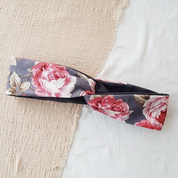 晨光 韓國布 交叉髮帶