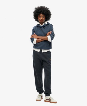 Superdry Women's Essential Logo Cuffed Joggers Navy Size: 6