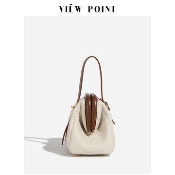 ViewPoint 冬季特價清倉輕奢夾子包手提通勤貝殼包斜挎皮質微瑕疵