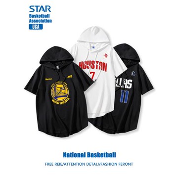 科比庫里歐文上衣訓練服球衣帽衫美式籃球運動衣服衛衣短袖男T恤