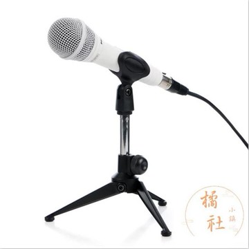 話筒支架桌面麥克風支架臺式三腳架有無線話筒架【橘社小鎮】