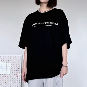 【PAGANS STORE】韓國 POIKILOTHERM 科技 未來 線條 黑洞 英文 標語 印花 短袖 短tee
