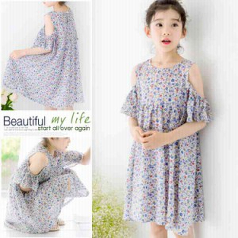 子供服 ワンピース 女の子 キッズ ワンピースドレス 膝丈ワンピース Aライン オフショルダー リボン 花柄 可愛い 花嫁 パー 通販 Lineポイント最大1 0 Get Lineショッピング