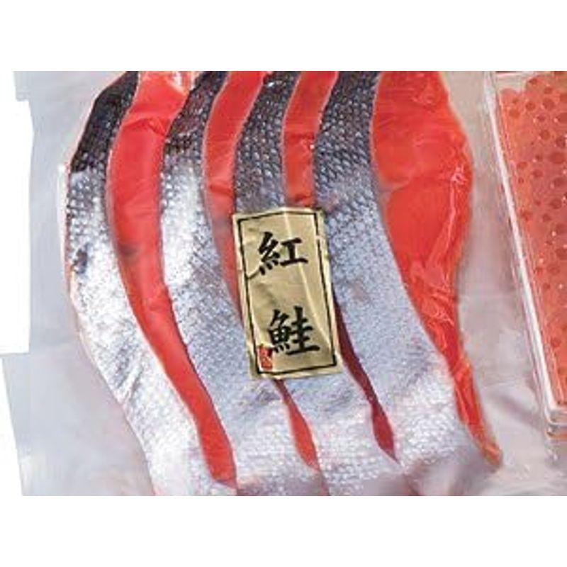 紅鮭・魚卵詰め合わせ (いくら たらこ 数の子) 化粧箱入り贈答用向けギフトセット