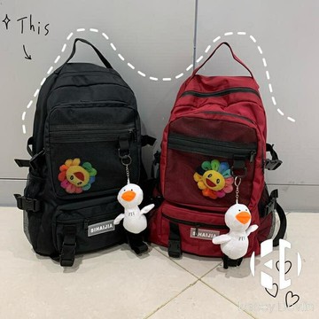 書包女日系韓原宿機能工裝雙肩包男港風旅行電腦背包學生包【聚物優品】