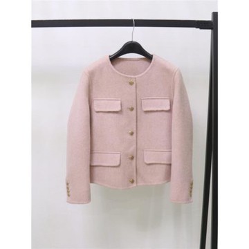 福利款小香風雙面羊毛大衣女短款毛呢子外套小個子高級感洋氣修身