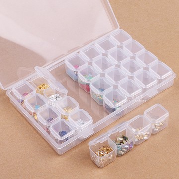 [台灣現貨]美甲飾品28格/56格透明收納盒 收納盒 飾品收納 分類盒 美甲收納盒 萬用收納盒