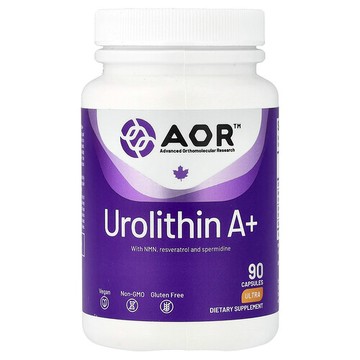 Advanced Orthomolecular Research AOR, Urolithin A+, 90 Capsules