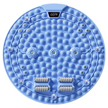 Seekis 升級版帶燈光計時器原地超慢跑指壓板 足底按摩墊 疏通經絡腳底按摩輪 運動墊  寶藍色  XT-789