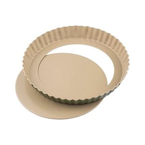 貝印B-nat棕櫚蠟底盤可脫式圓派盤19cm 綠DL7106