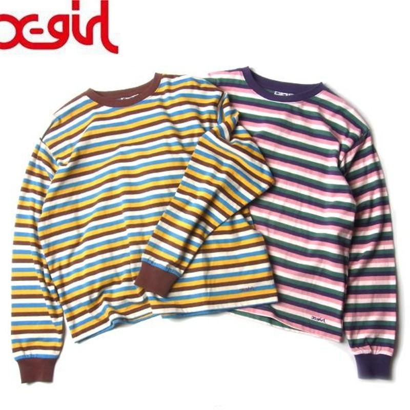 X-GIRL エックスガール 05194312 STRIPED LS TEE ストライプ ロング