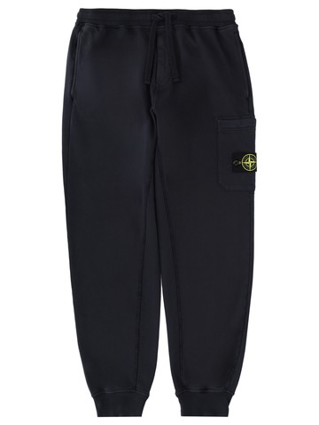 stone island jogger pants with logo patch