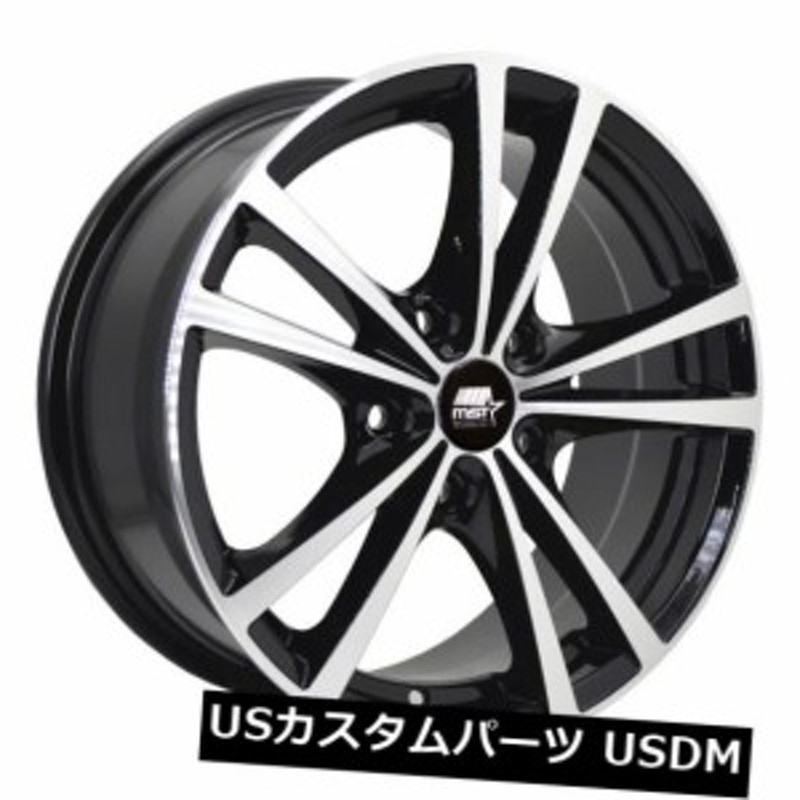 ホイール 4本セット 17x7 MSTセイバー5x110 +45機械加工フェイスホイール付き光沢ブラック（4個セット） 17x7 MST |  LINEブランドカタログ