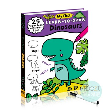 My First Learn-To-Draw：Dinosaurs(附筆) | 外文 | 繪畫 | 恐龍 | 重覆擦寫 | 學習 |