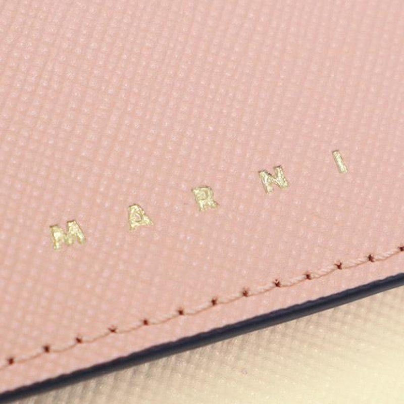 マルニ MARNI コインケース SAFFIANO 小銭入れ ピンク×クリーム