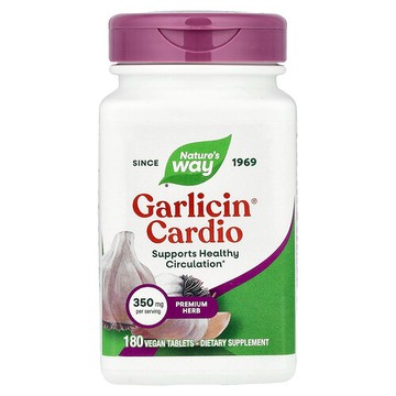 Nature's Way, Garlicin® 心臟健康純素食營養片，350 毫克，180 片裝