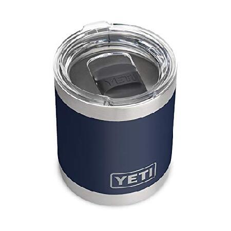 YETI (イエティ) ランブラー 10オンス ローボール 真空断熱 ステンレス製 マグスライダー蓋付き ネイビー並行輸入