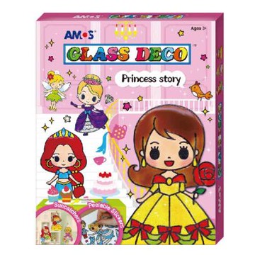 【AMOS 阿摩司】韓國原裝 7 色 10.5ML 可愛公主 玻璃彩繪 創意組合 / 組 GD10P7-PS