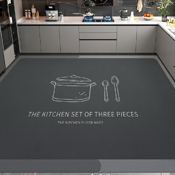 幸福小館 復古花紋PVC皮革一抹淨地墊 可擦拭  1個  60 x 120cm