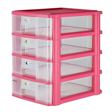 四層抽屜式桌上型整理箱(玲瓏盒)-混色