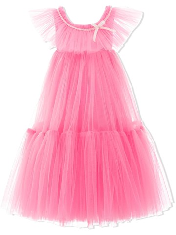Tulleen - sleeveless flared dress - kids - Cotton/Polyester - 6 yrs - Pink