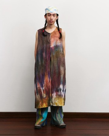 Eco-Printing Multi Color Harmony Dress