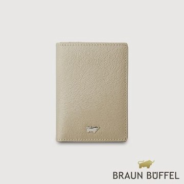 【BRAUN BUFFEL 德國小金牛】台灣總代理 蘇菲娜-B 名片夾-沙丘色/BF886-140-MDT