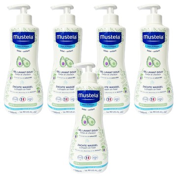 mustela 慕之恬廊 嬰兒洗髮沐浴雙潔乳  500ml  5瓶
