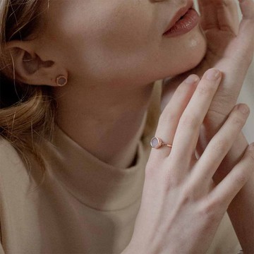 圓形紫玉小戒指 - 天然翡翠 - 保證A玉