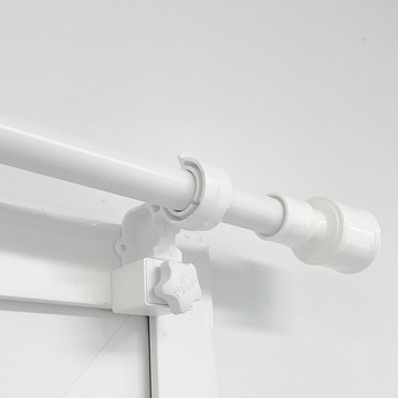 感性男人 Antturi素面25mm窗簾桿 + 支架組  254~480cm  白色