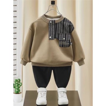 男童衛衣春秋裝2025新款洋氣童裝兒童酷帥打底衫韓系上衣潮牌衣服