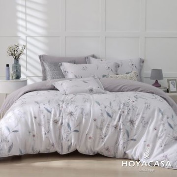 HOYACASA 嵐嶼 加大60支銀纖維天絲兩用被套床包四件組