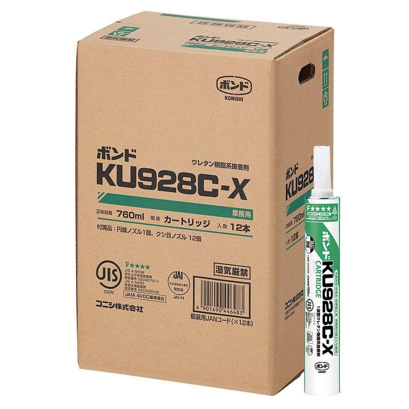 コニシ 箱売り ボンド 1液型ウレタン樹脂系接着剤 KU928C-X 2WAYパック 760ｍｌ 12本入り - 1