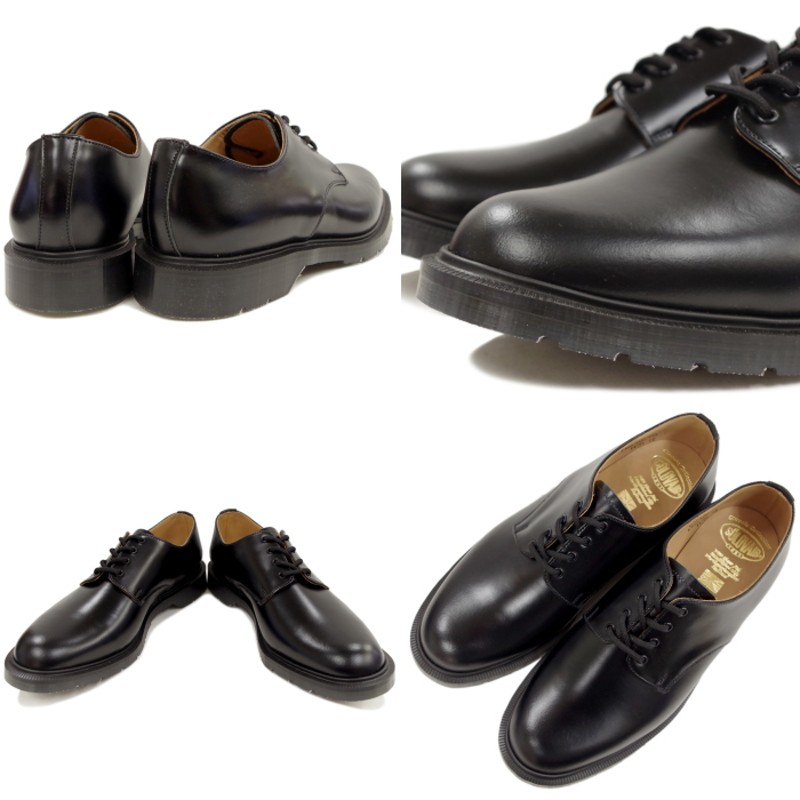 ソロヴェアー SOLOVAIR 4-996 4 EYE SHOE ブラック プレーン シューズ