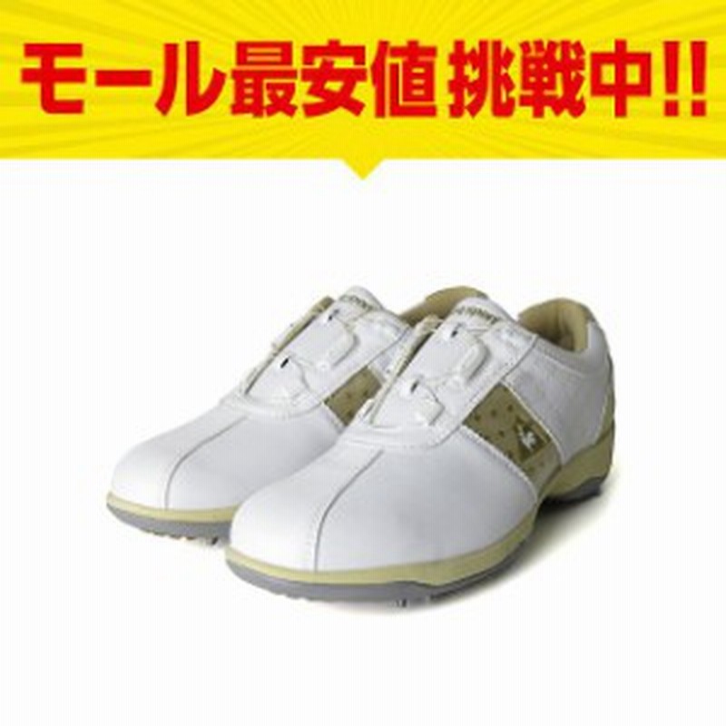 ルコック ゴルフシューズ レディース Qq0584 レディース ゴルフ ダイヤル式スパイクシューズ 3e ホワイト ゴールド Le Coq Sportif 通販 Lineポイント最大1 0 Get Lineショッピング