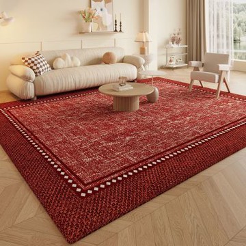紅色地毯 200×360CM客廳地墊 新年 喬遷新居 免洗 防水防污 房間卧室床邊毯