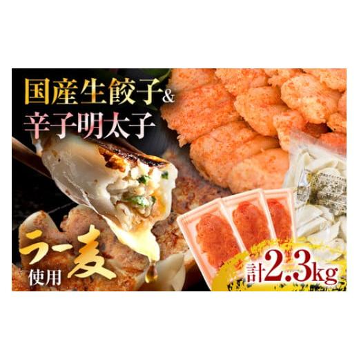 ふるさと納税 福岡県 田川市 訳あり！ちょっと大きめ国産生餃子　50個／2kg（50個×2p）＆辛子明太子小切り300g（100g×3p）セット