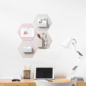 下殺1280 六角壁面百變收納組/壁掛架/壁掛式收納/無痕收納 26Jan001