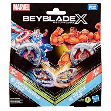 【超萌行銷】美版 戰鬥陀螺X BX-00 美國隊長4-70GB VS 紅浩克1-80R BB07710