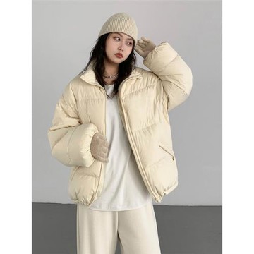 CV大碼女裝 秋冬新款街頭立領面包服90白鴨絨顯瘦羽絨服外套女潮