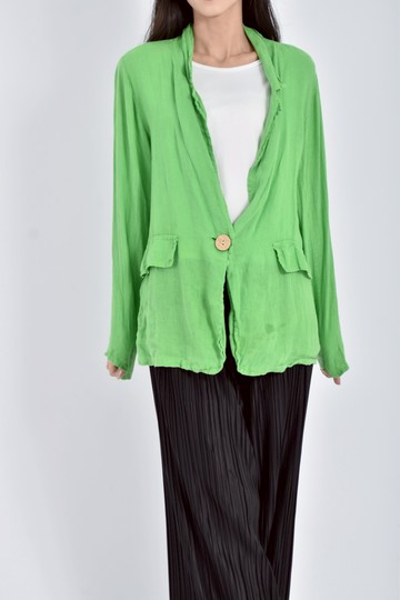 (L) new collection質感長袖綠色罩衫