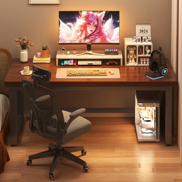 開發票 全品屋網咖桌辦公電腦桌新款加厚桌面電競桌簡約臥室家用長形桌子 快速出貨