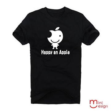 Minidesign-happy an Apple潮流設計短T 五色