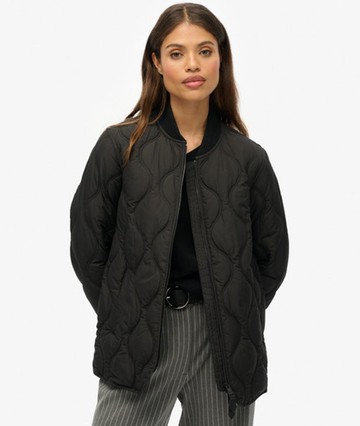 Superdry Women's Short Quilted Liner Jacket Black Size: 8