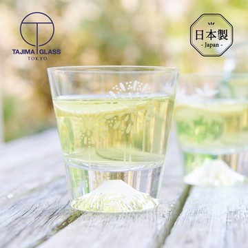 日本田島硝子 日本製富士山雕花威士忌杯-花火