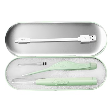 USB質感光照挖耳清潔組  LED掏耳勺+LED夾耳鑷，清潔耳內髒汙  1盒