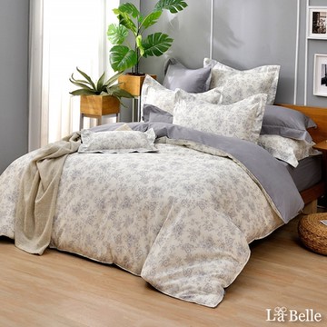 【Great Living格蕾寢飾】義大利La Belle 錦花繡草 特大純綿防蹣抗菌吸濕排汗兩用被床包組